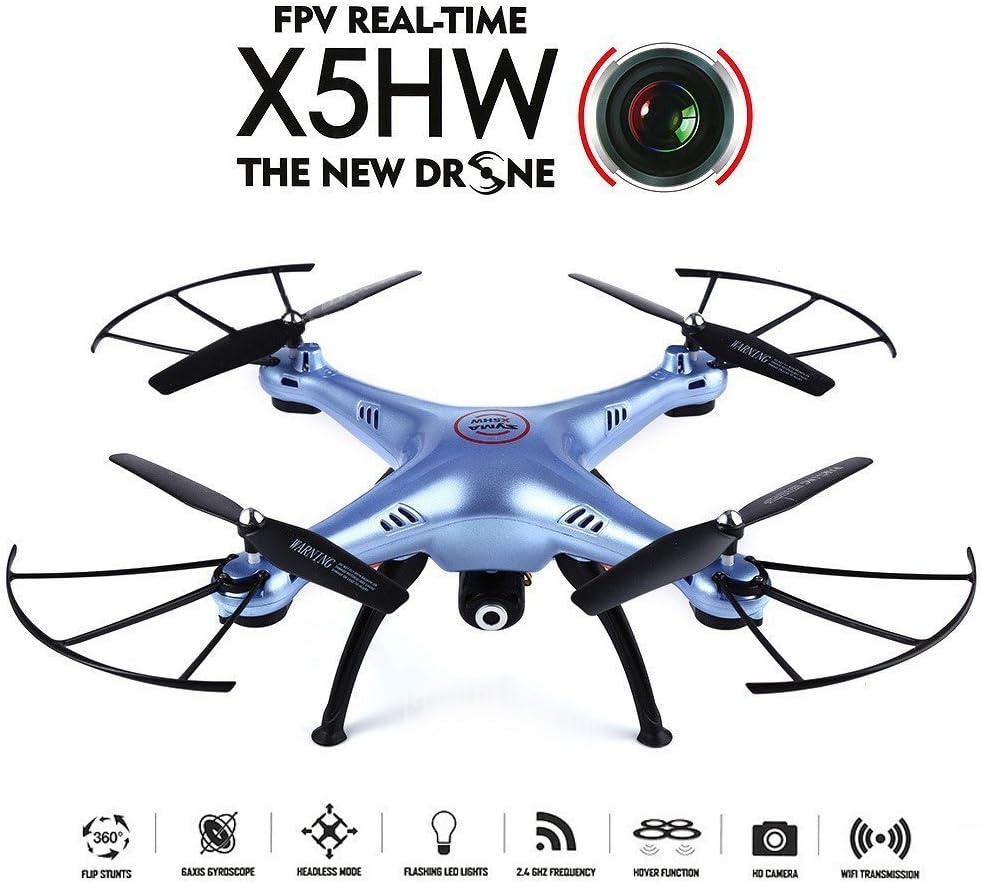 GoolRC X5HW Wifi FPV Drone with HD Camera Live Video Altitude Hold Function RC Quadcopter (Blue)