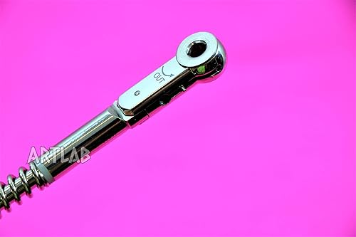 Miniatura 4 de ArtLab -Juego de llaves dinamométricas y trinquete de implante dental de primera calidad de 10-50 Ncm para instrumentos dentales (llave de torsión