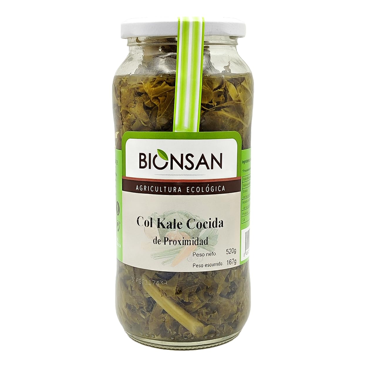 Col Kale Cocida Ecológica Bionsan 520g 2x520g
