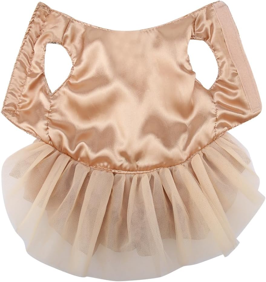 Summer Pet Cloth Small Dog, Dog Wedding Dress Rose Dress Dress Puppy Sequined Princess Bubble Skirt Wedding Costume (S)