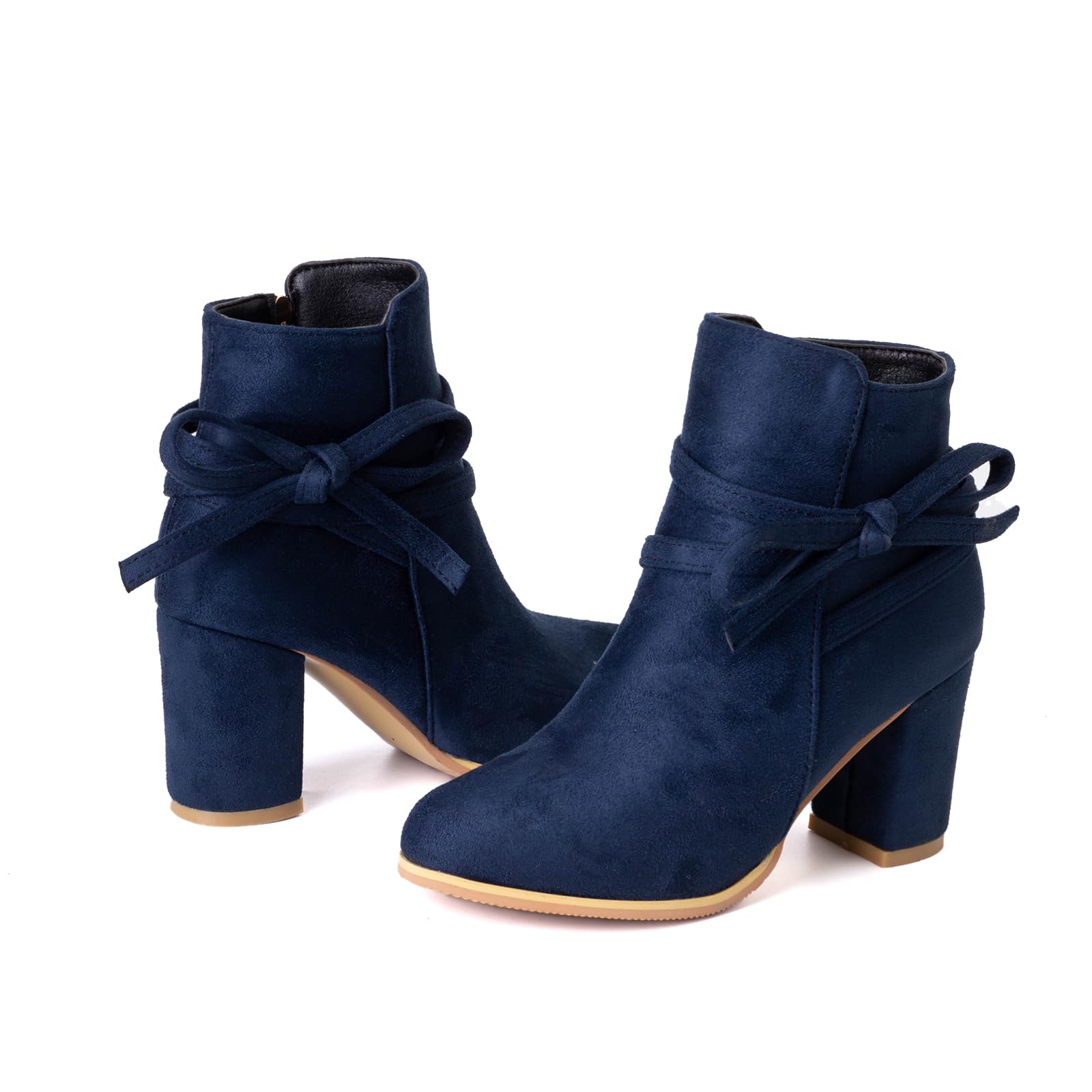 CUTEHEELS Botines de tacón grueso para mujer