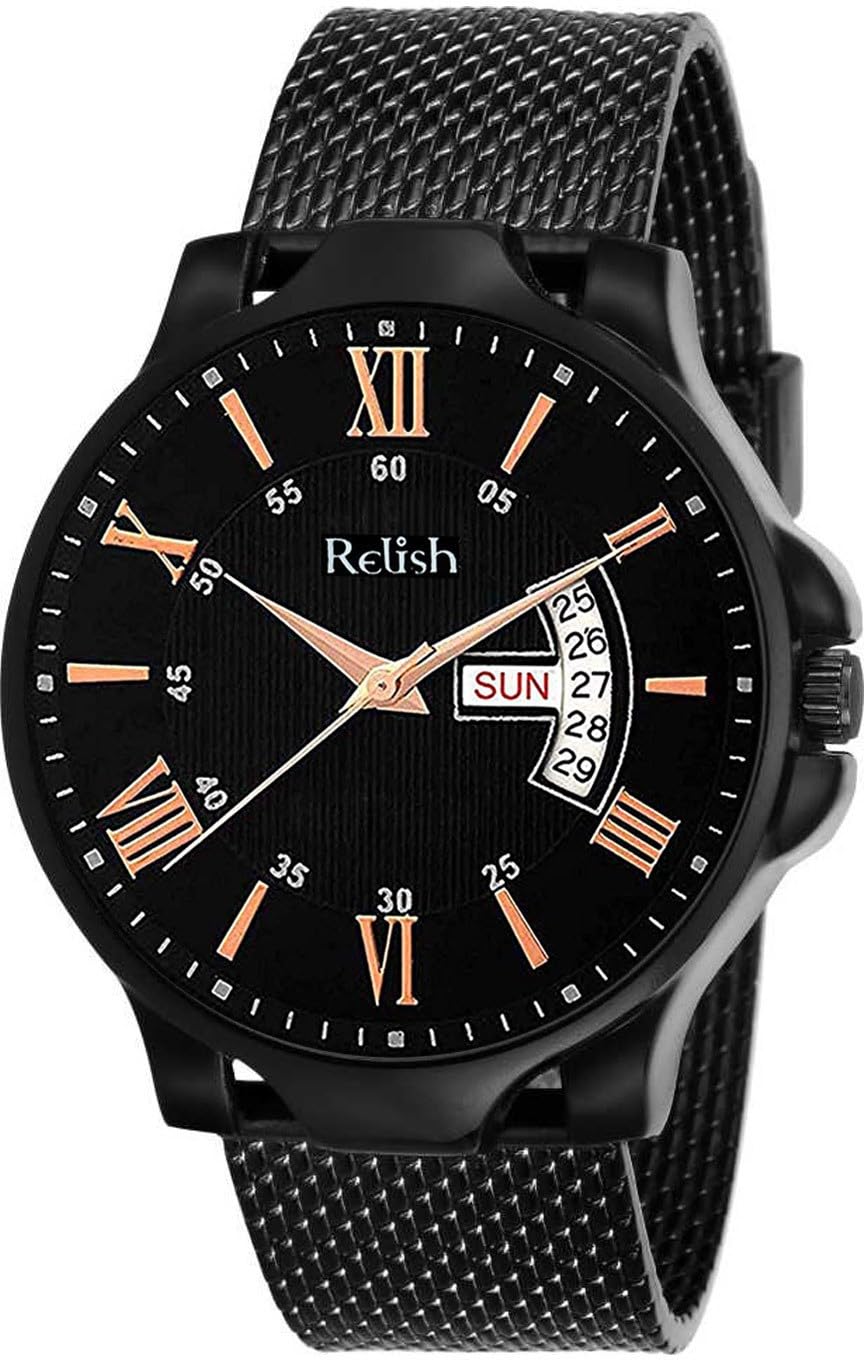 Black Day & Date Feature Dial Leather Strap Black Day & Date Feature Dial Leather Strap Analog Watch - for Men ()_BZ_RE-BB1046DD (B0D9K1ZSLM) Amazon Price History, Amazon Price Tracker