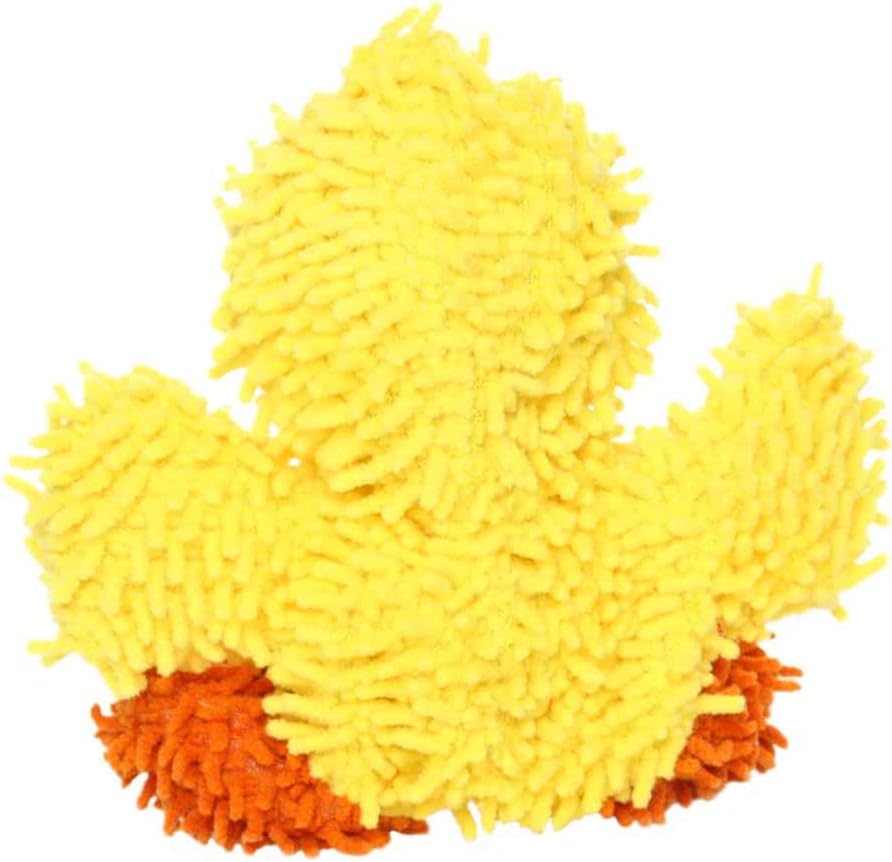 MIGHTY- Microfiber Ball Junior Duck – Made with Squeaker Balls and Minimal Stuffing. Strong & Tough. Interactive Play Dog Toy. Machine Washable & Floats