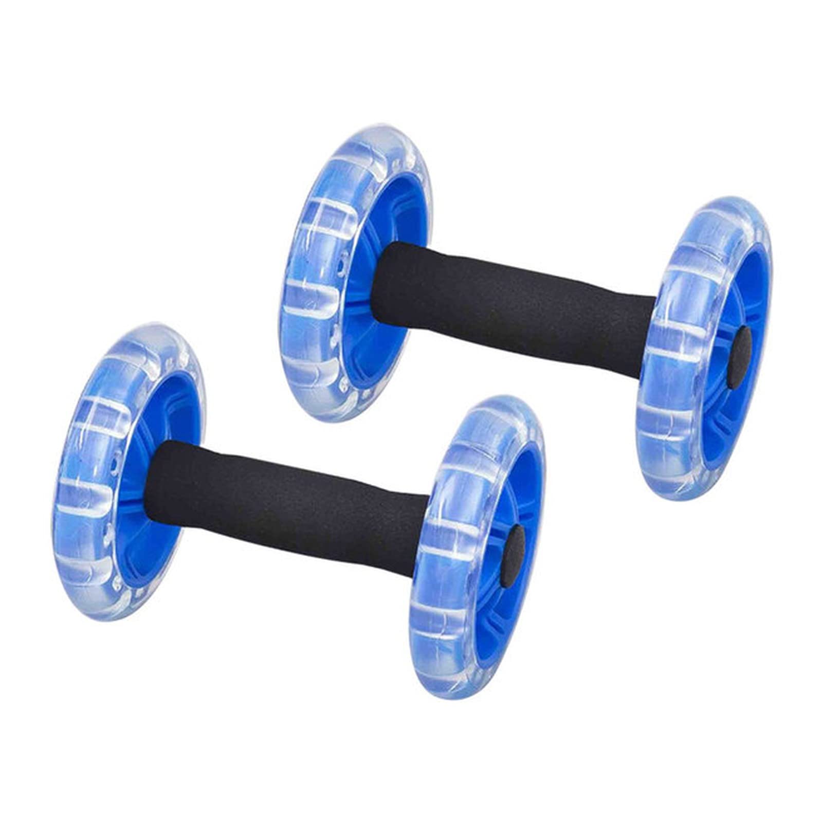 Rueda De Abdominales Ejercicio de Gimnasio de 2 Piezas for el hogar Fitness Abdominal Muscle Roller Wheel Trainer Equiper Rueda De Abdominales Fitness(Blue)