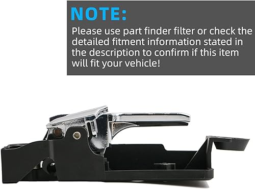 Miniatura 6 de DEAL AUTO ELECTRIC PARTS Kit de reemplazo de manija de puerta interior cromada, 2 piezas, para pasajero trasero y conductor, compatible con 06-12