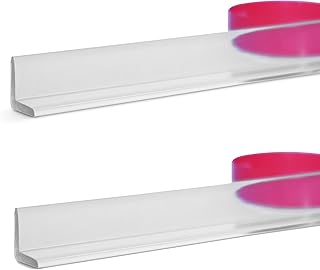 eatelle Multi-Purpose Clear Shower Door Side Seal L Shape Angle Jamb with Pre-Applied Tape for 1/4" to 1/2" Glass - 78 in Long (2)