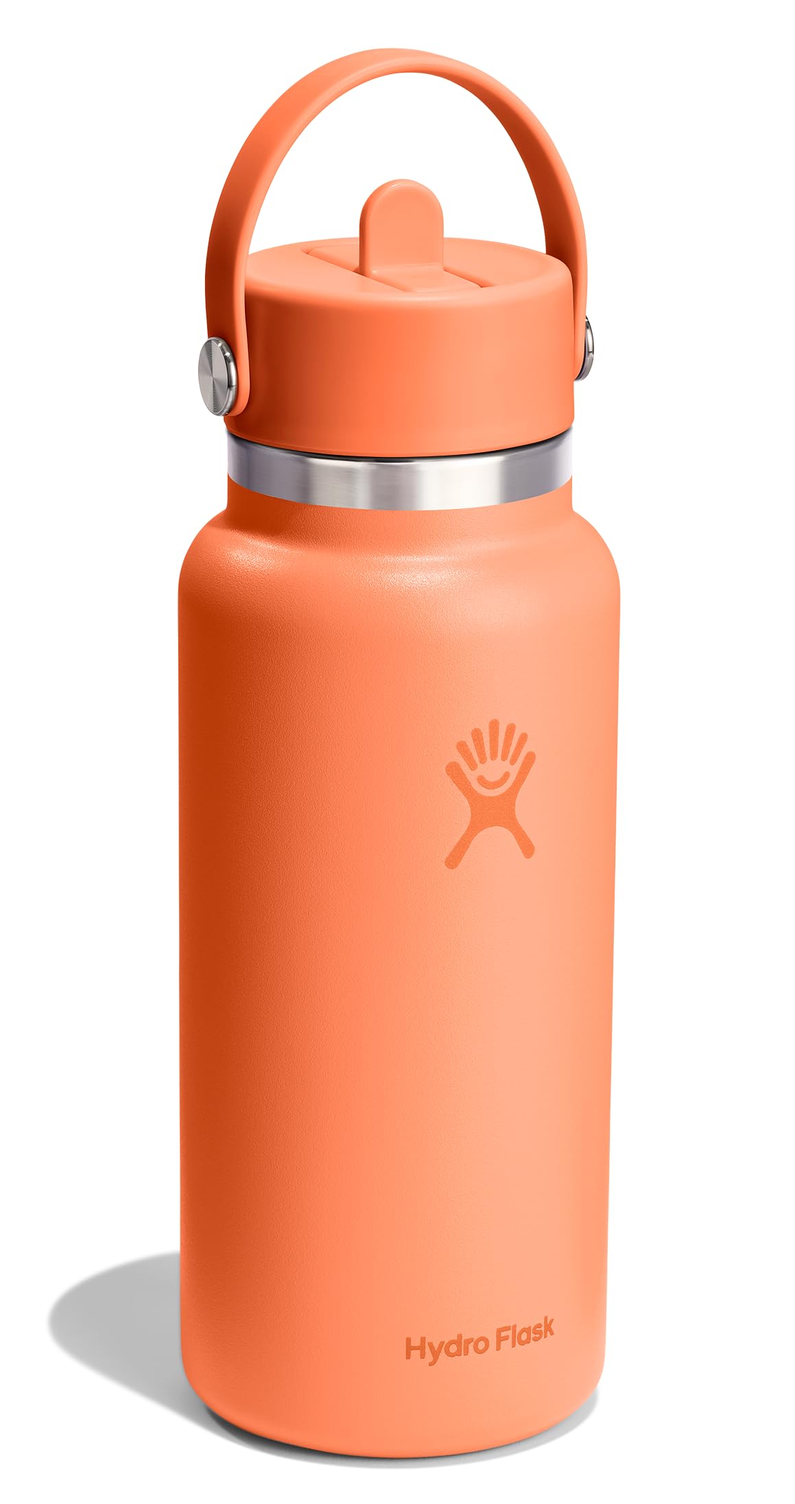 Hydro Flask 32 Oz Stainless Steel Wide Mouth Water Bottle with Leakproof  Flex Straw Cap, Nectar Orange : Amazon.ca: Sports & Outdoors