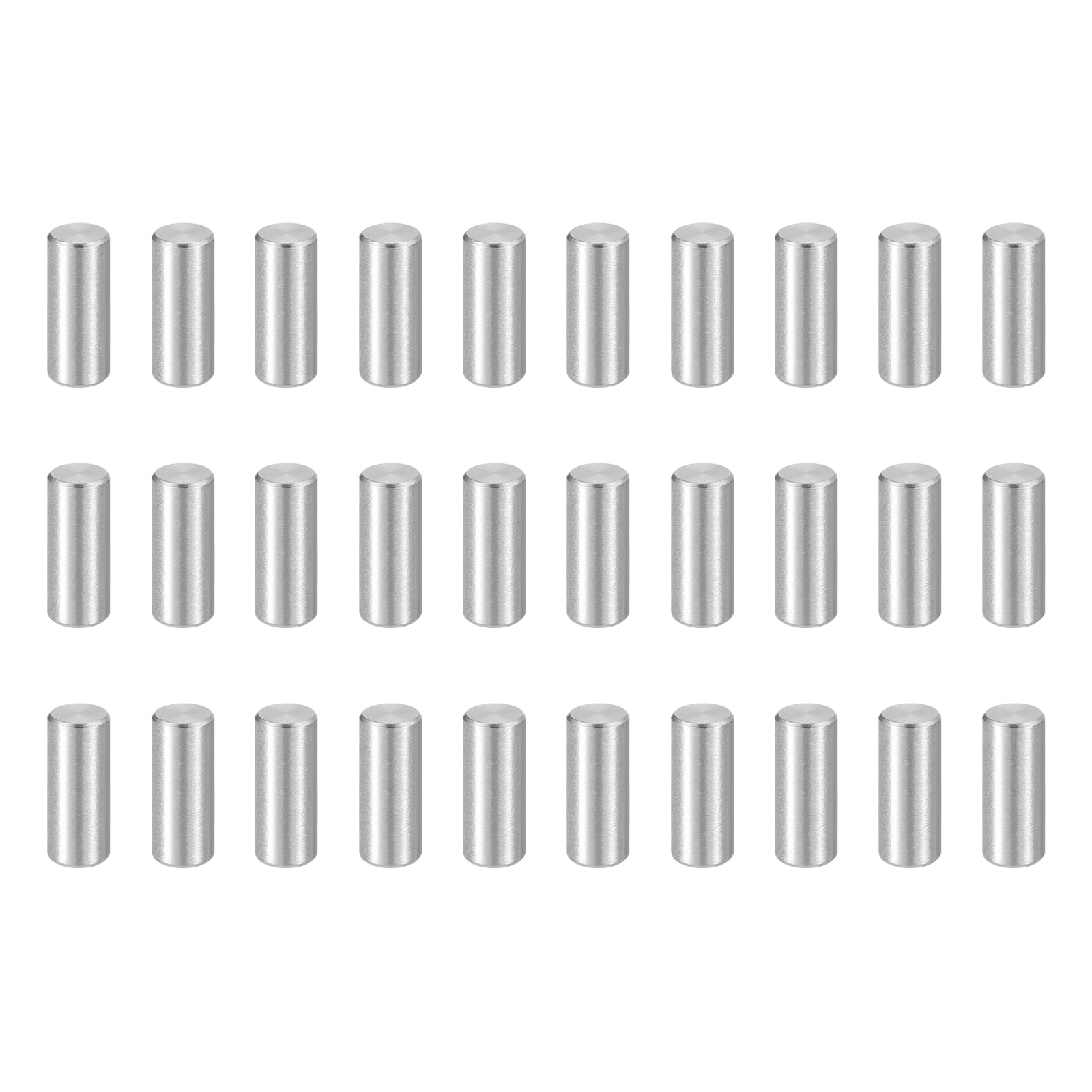 sourcing map Dowel Pins M4 x 10mm 304 Stainless Steel Silver 55pcs