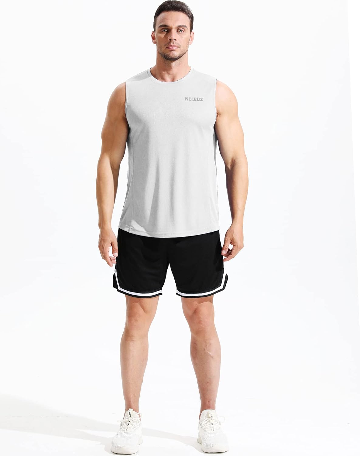 NELEUS Men's Dry Fit Workout Running Muscle Tank Top - Image 6
