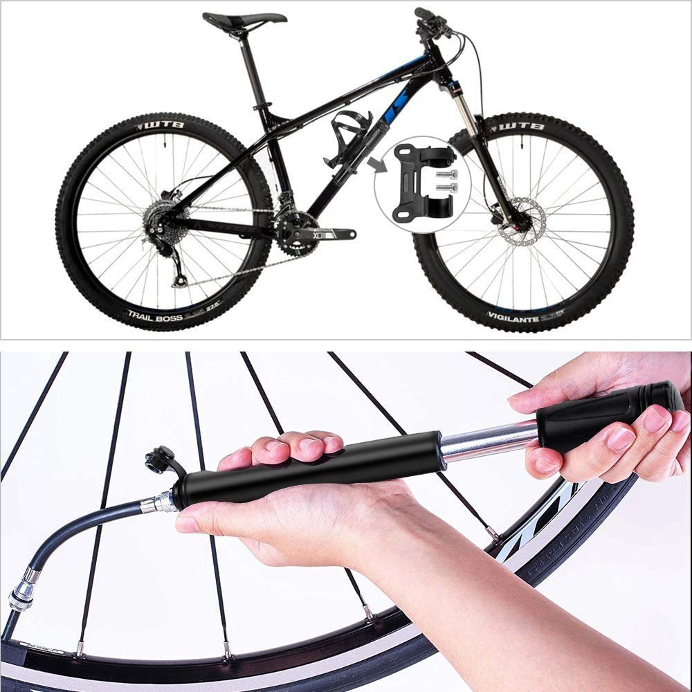 Mini Pompe à Vélo 160 PSI West Biking - Valve Presta / Schrader Avec Support Et Aiguille