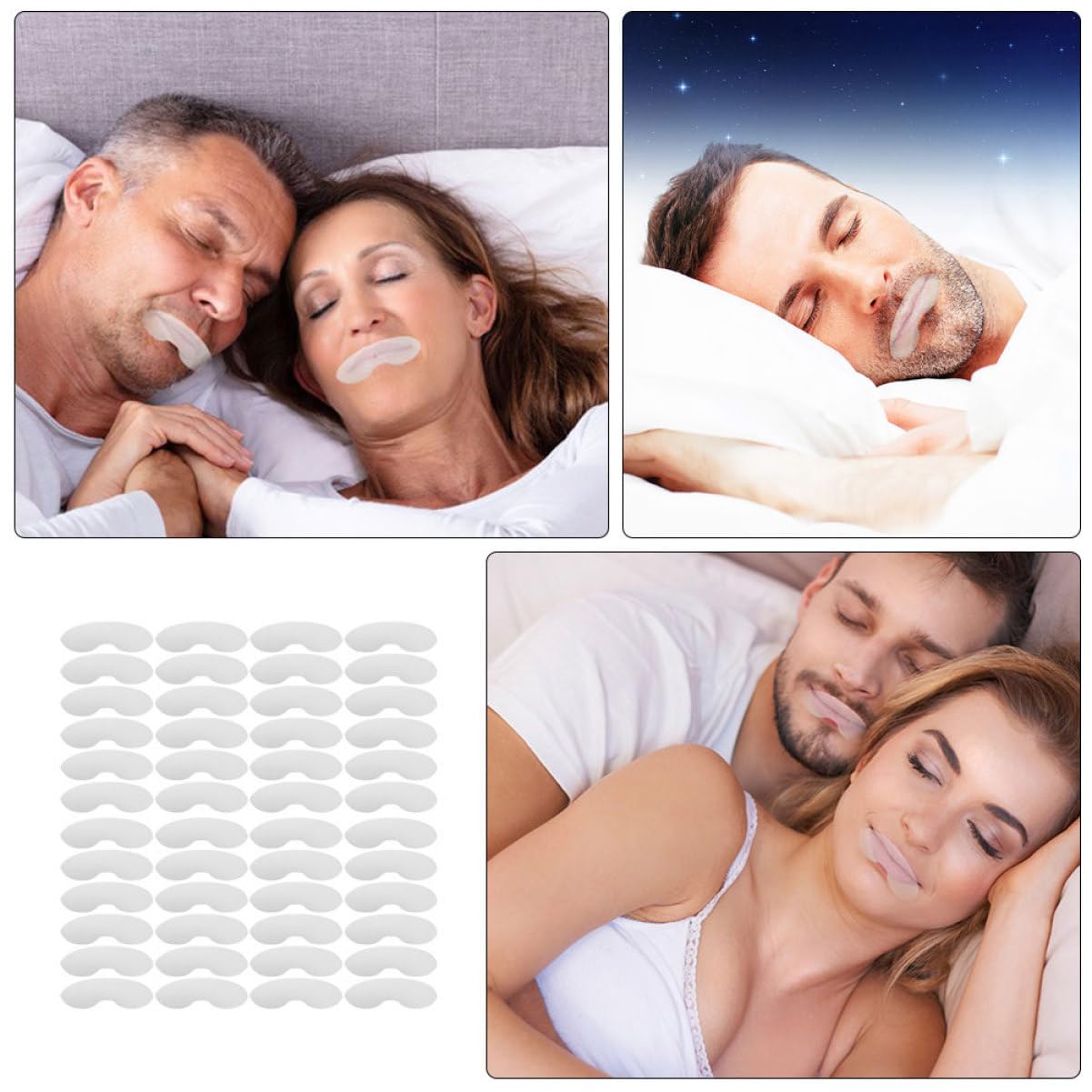 Healvian 540hojas Tiras Adhesivas Para La Boca Parches Antironquidos Desechables Cintas De Para La Respiración Nocturna y Ronquidos