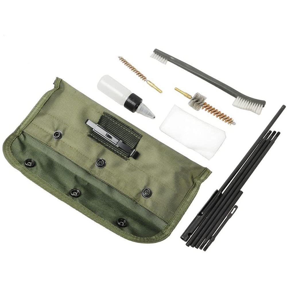 Kits de Limpieza Kit de Limpieza de Orificio de Rifle Set Shot Cleaner Cepillo Mantenimiento de Varilla para Calibre .22cal .223 556 con Bolsa Duradera Accesorios