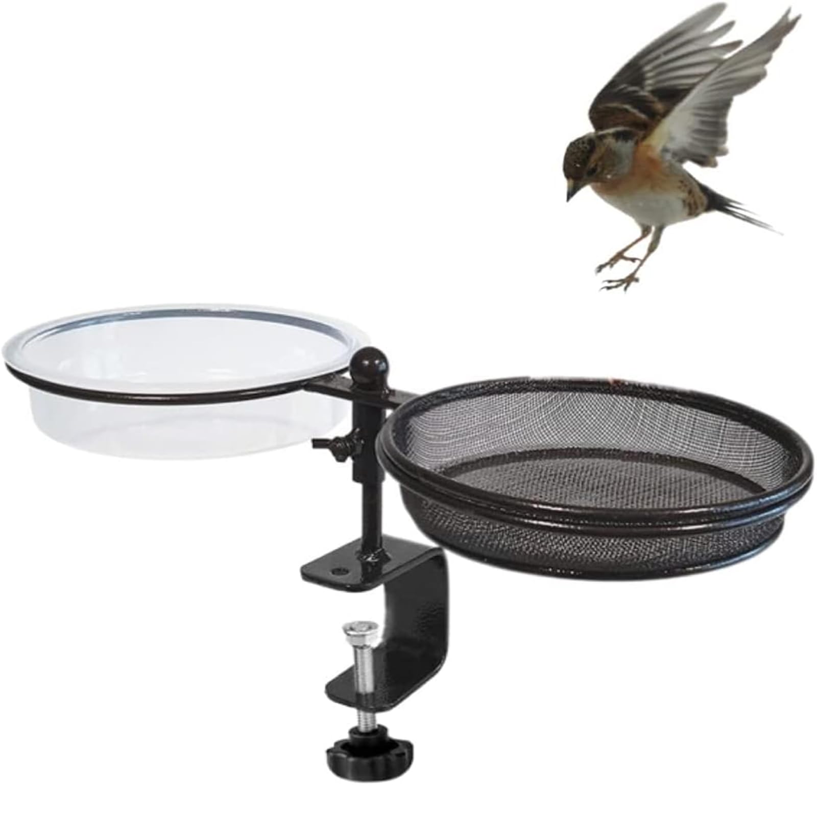 Amazon.co.jp: バードフィーダー 屋外 ベランダ 野鳥の餌台 浅型 2in1