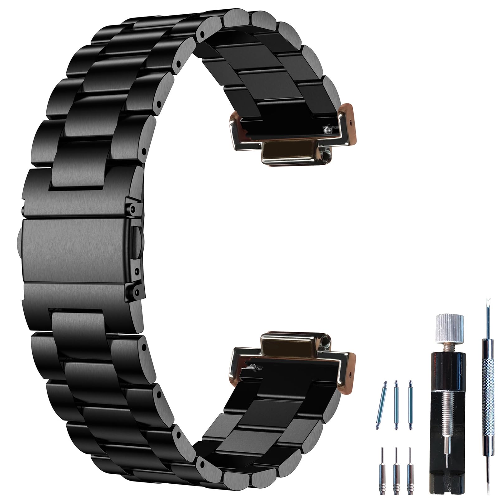 HijiaweeBands Solid Stainless Steel Metal Strap Replacement for Casio G-shock DW-5600 GWM-5610 DWE-5600 DW-5305 DW9052 GA-110/120 GD-110 (Black)