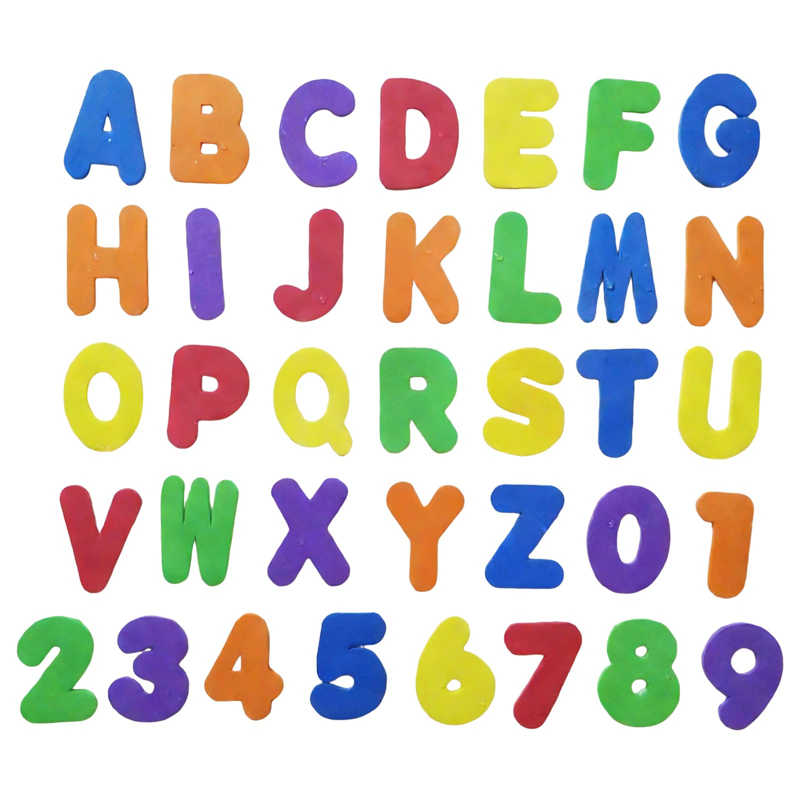 XENQITO 36 Piezas Juguetes de baño con números y alfabetos Divertidos, Letras y números del Alfabeto flotantes, Juguetes de Aprendizaje para bañera, baño Educativo para niños