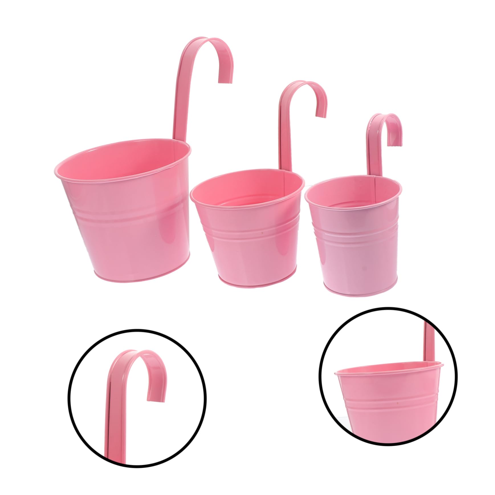 ibasenice 3 Pièces Pots de Fleurs Suspendus Jardinières à Accrocher pour Balcon Terrasse et Intérieur et Résistantes pour Plantes et Décoration