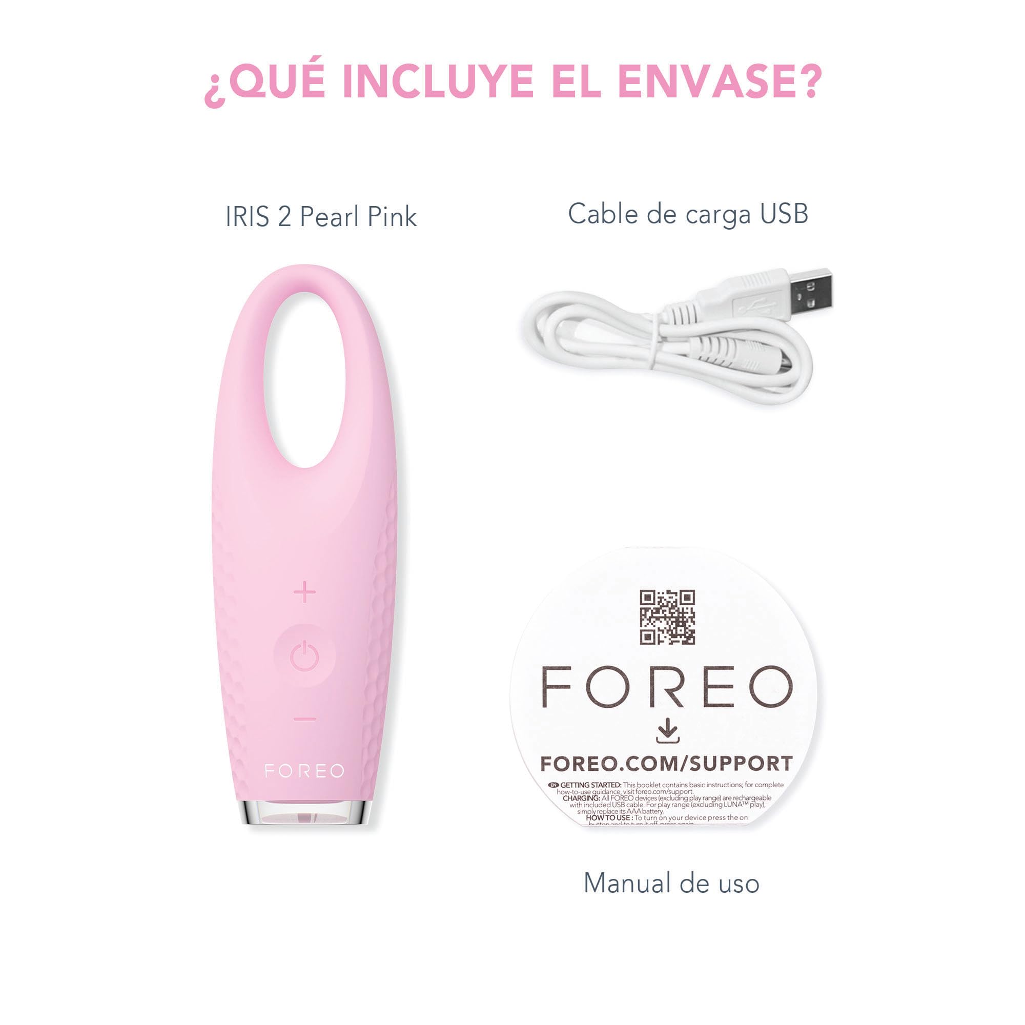 FOREO IRIS 2 Masajeador de ojos rejuvenecedor I Para hinchazón y ojeras I Corrector de ojeras I Dispositivo de drenaje linfático I Silicona ultrahigienica I Garantía de 2 años I Pearl Pink | Masajeador de ojos, Ojeras, Hinchazón, Bolsas bajo los ojos, Dre
