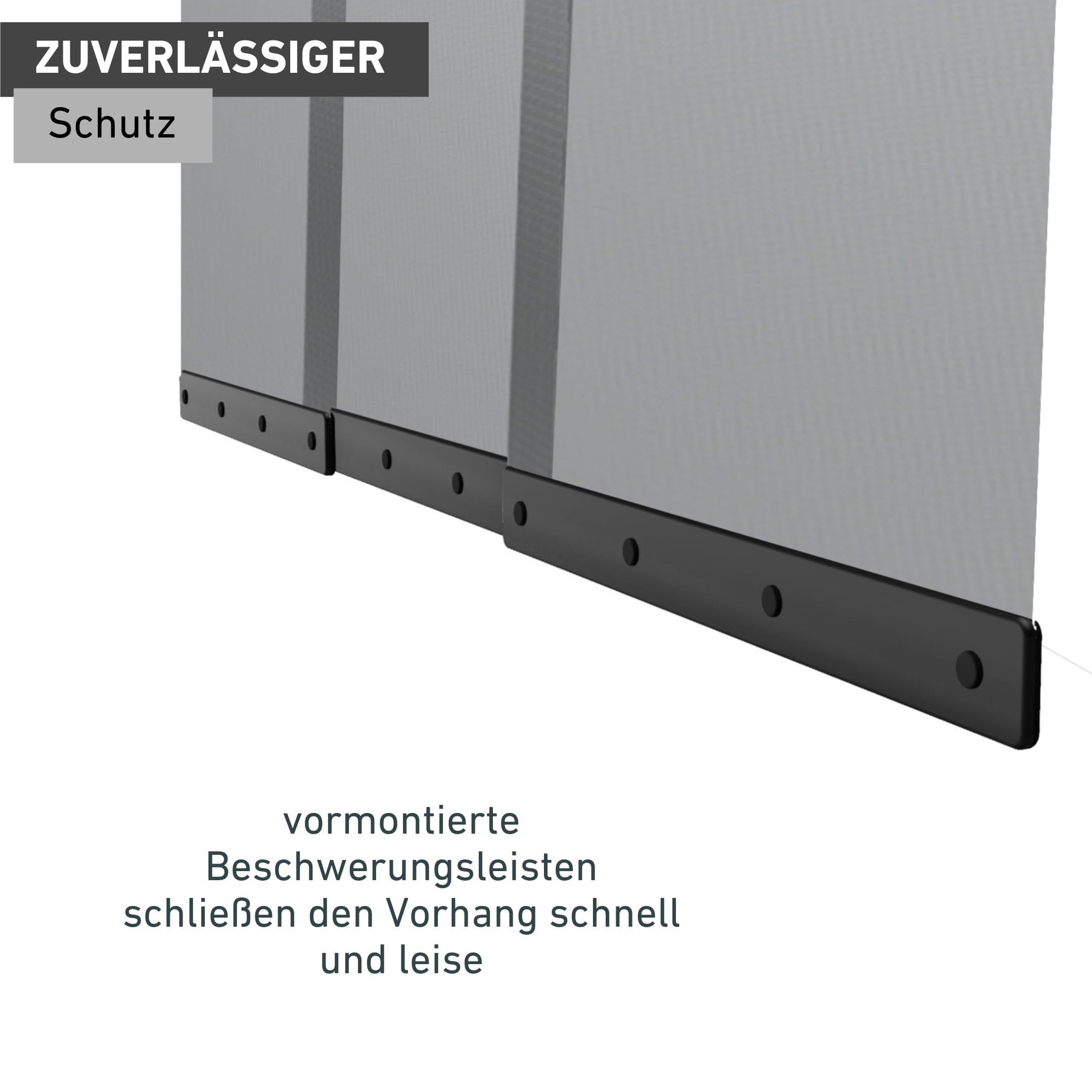 Windhager Insektenschutz PLUS Türvorhang Easy Lamellenvorhang Fliegengitter individuell kürzbar, 120 x 250 cm, anthrazit, 04315, Schwarz