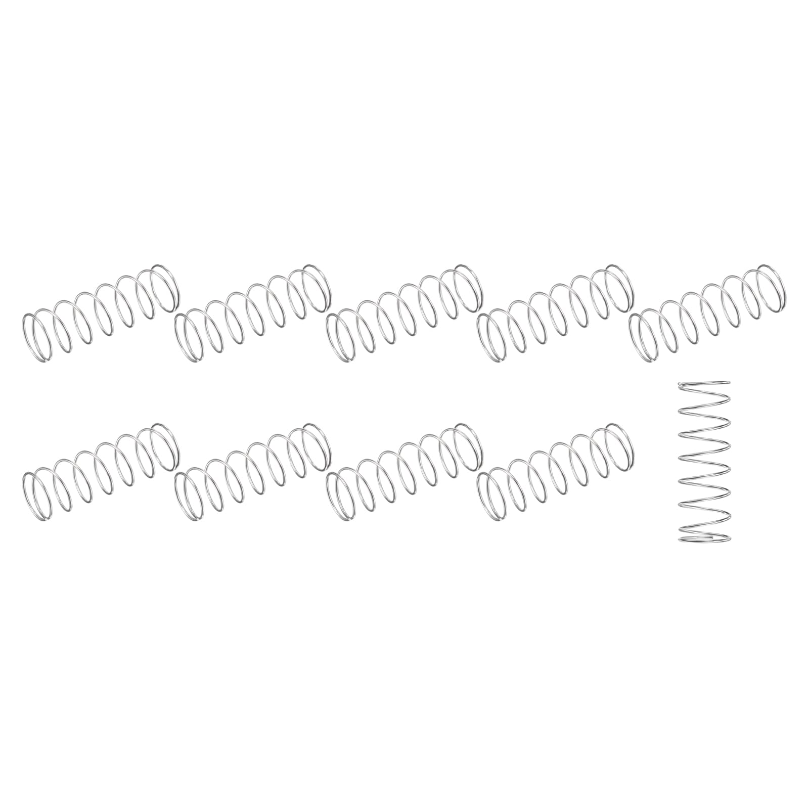 METALLIXITY Compression Springs (0.5x5mm OD,25mm Free Length) 10Pcs,Silver — Amazon image 17