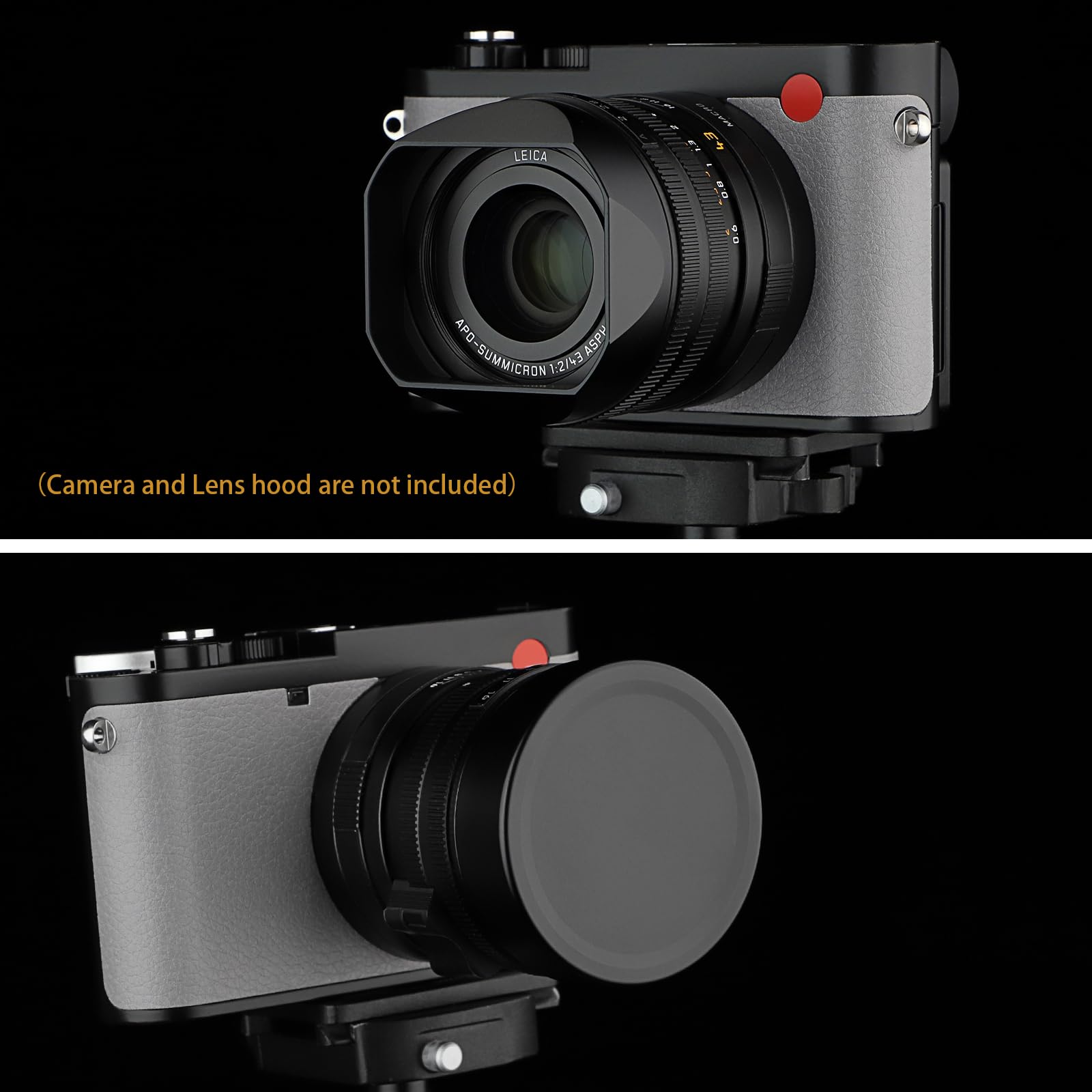 Bouchon D'Objectif Métal Haoge Pour Leica Q3, Q3 43, Q2, Q (Type 116) – Cache Objectif Premium Noir Mat