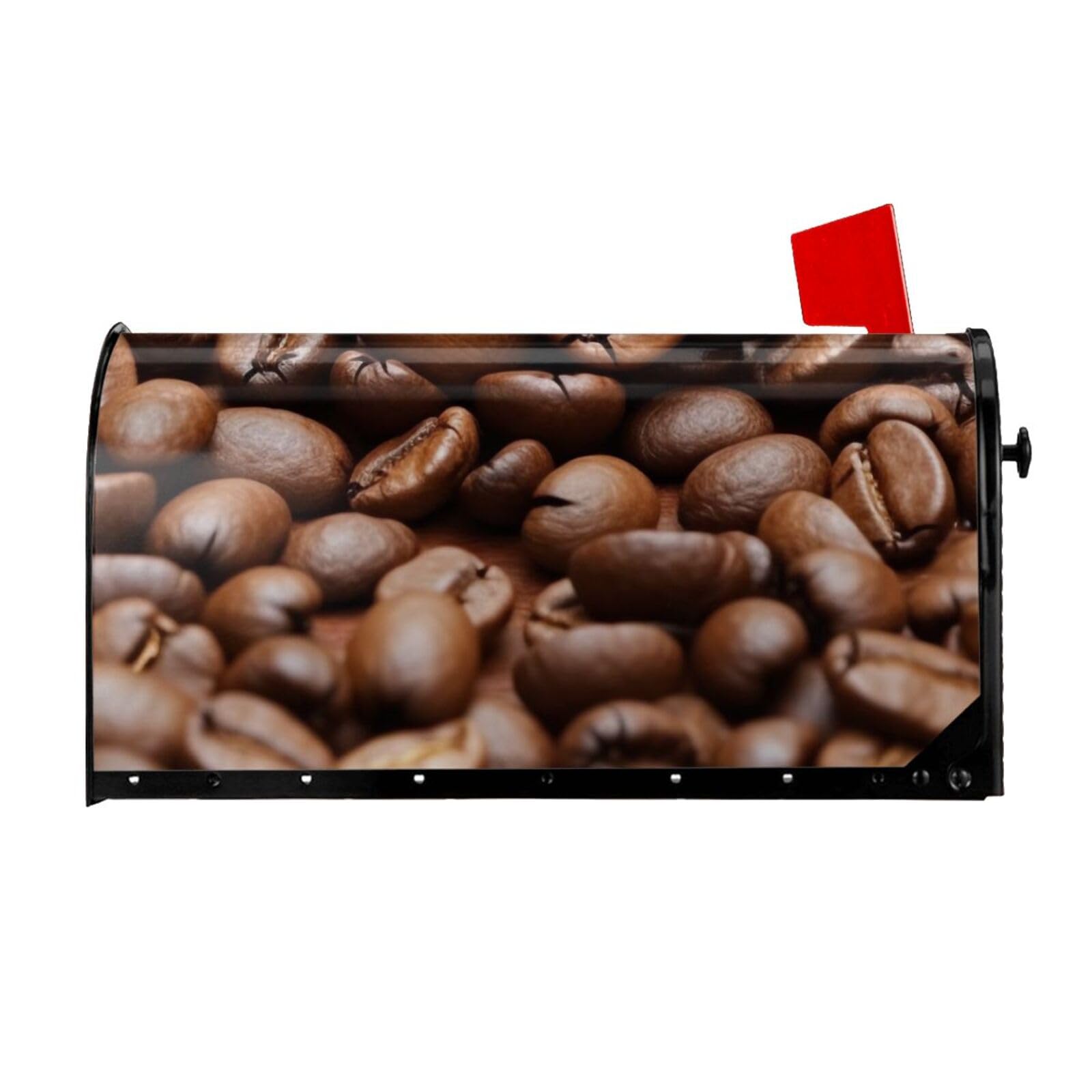 Rénover une boîte aux lettres abîmée : housse magnétique décorative motif café