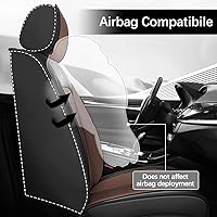 Vista 4 de Funda de asiento de cuero para Mazda2 2011-2023, fundas de asiento suaves impermeables, accesorios interiores, fundas de asiento, cojín, protector