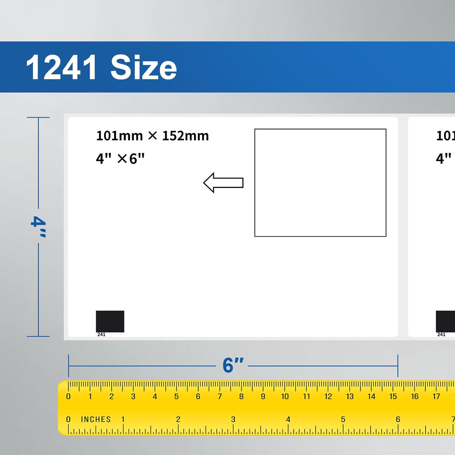 2400 Pcs 4"x6" Direct Thermal Shipping Labels Replacement for Brother DK-1241 Used with Brother QL-1110NWB QL-1100 QL-1050N QL-1060N, 12 Rolls 101mmx152mm Thermal Printing Labels for QL Label Printer - Image 2
