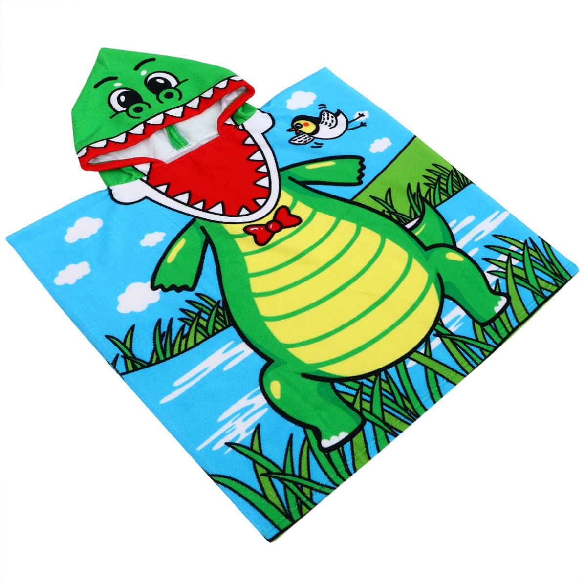 Capa de toalla de baño infantil de algodón absorbente para piscina y playa