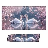 マウスパッド 大型 ゲーミング 白鳥の湖 マウスマット デスクマット 特大 おおきい キーボードパッド ゴム底 防水手入れ簡単 快適操作性 滑り止め 耐久性 良い おしゃれ かわいい サイバーカフェ オフィス最適 適度な表面摩擦 女性へのプレゼント 50 x 25cm s-784