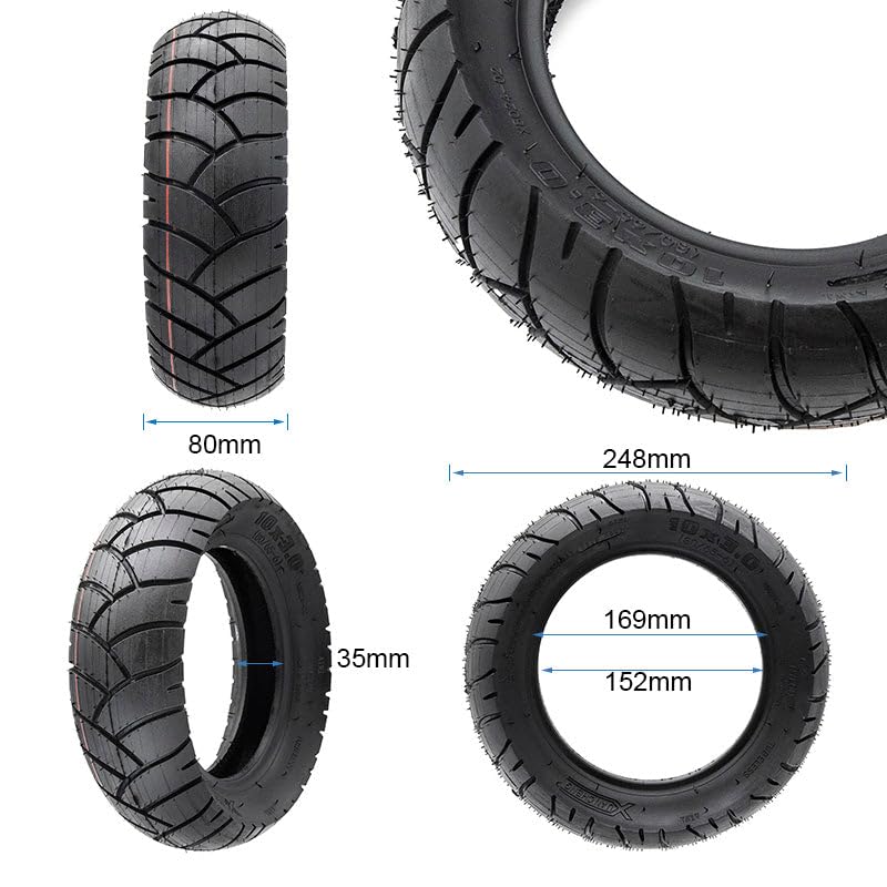 Mobile TM Compatible avec Pneu Trottinette Électrique tubeless 10x3 (80-65-6) [Xuancheng]