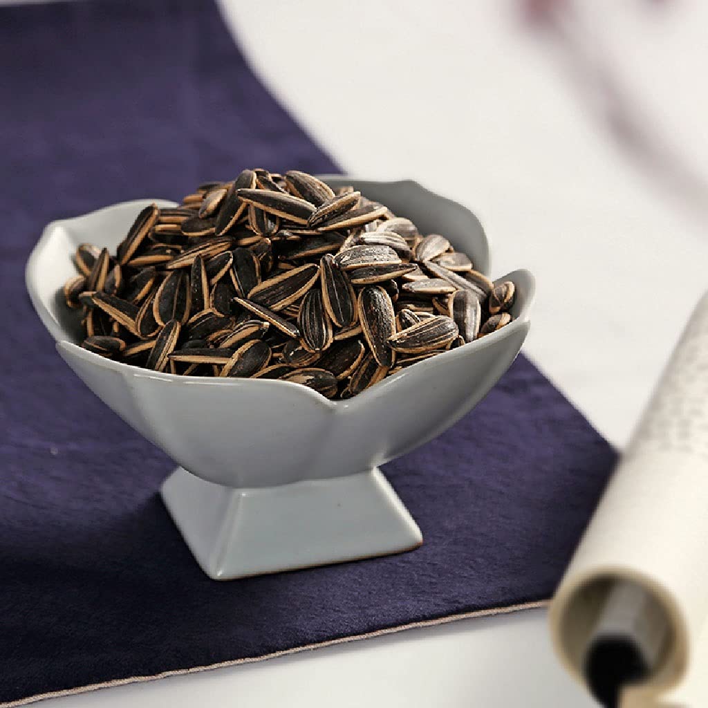 Keramikteller, hohe Füße, Erfrischungstablett, Blumenform, Obstschale, Dessert, Snacks, Teller, Speisen, Tortenständer, dekorative Schale (grün)