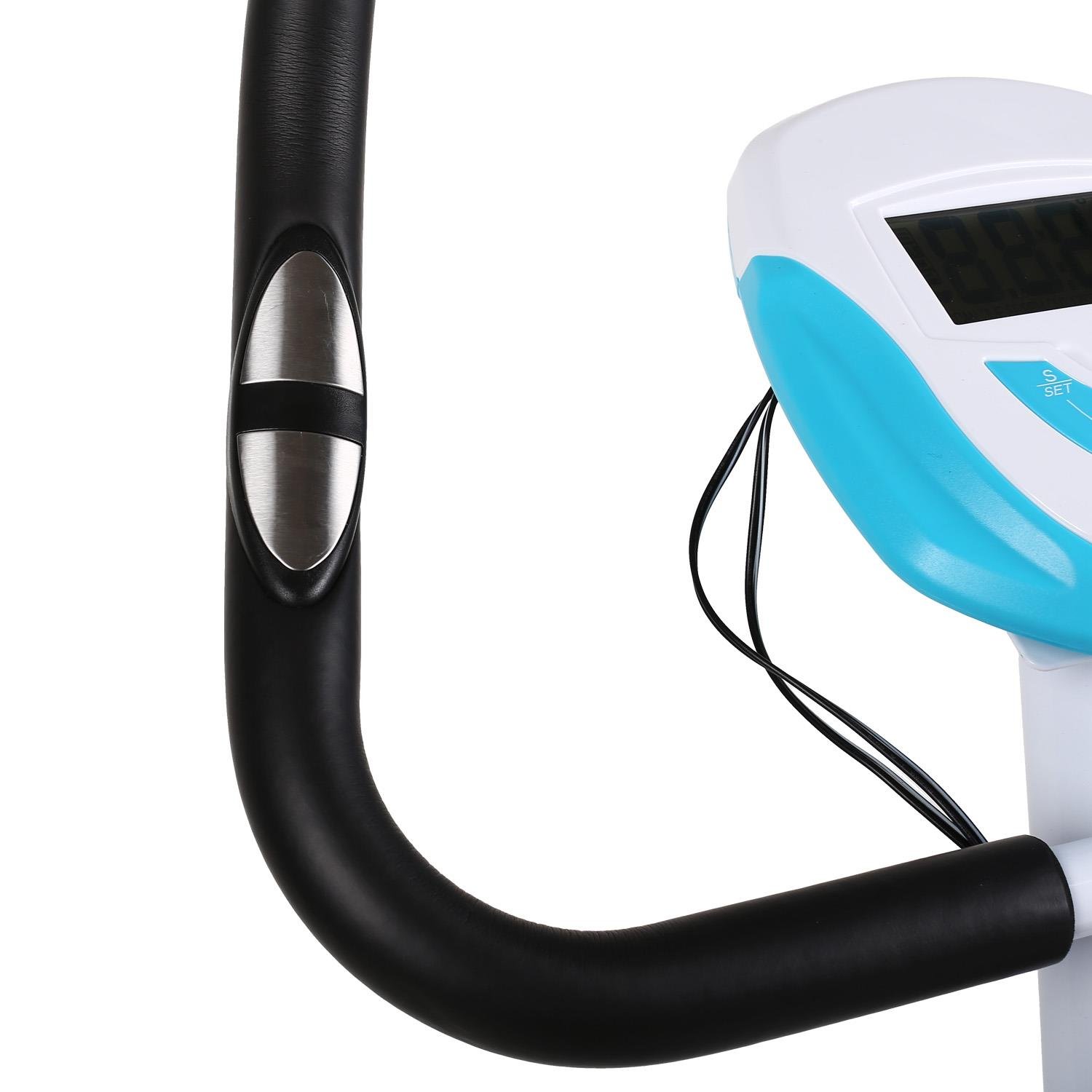KLAR FIT MOBI-FX-250 - Ergomètre, Home-Trainer, Vélo Fitness, Vélo Cardio, Ordinateur d'entraînement, Pulsomètre intégré, 8 Niveaux de résistance réglables, Forme Ergonomique