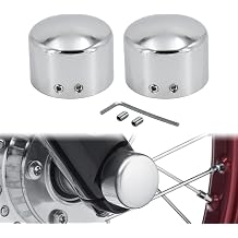 Motorcycle Front Axle Cap Nut Covers Caps Fit For Harley Touring Electra Road Street Glide Softail Dyna Sportster 883 1200 2008-Later Chrome