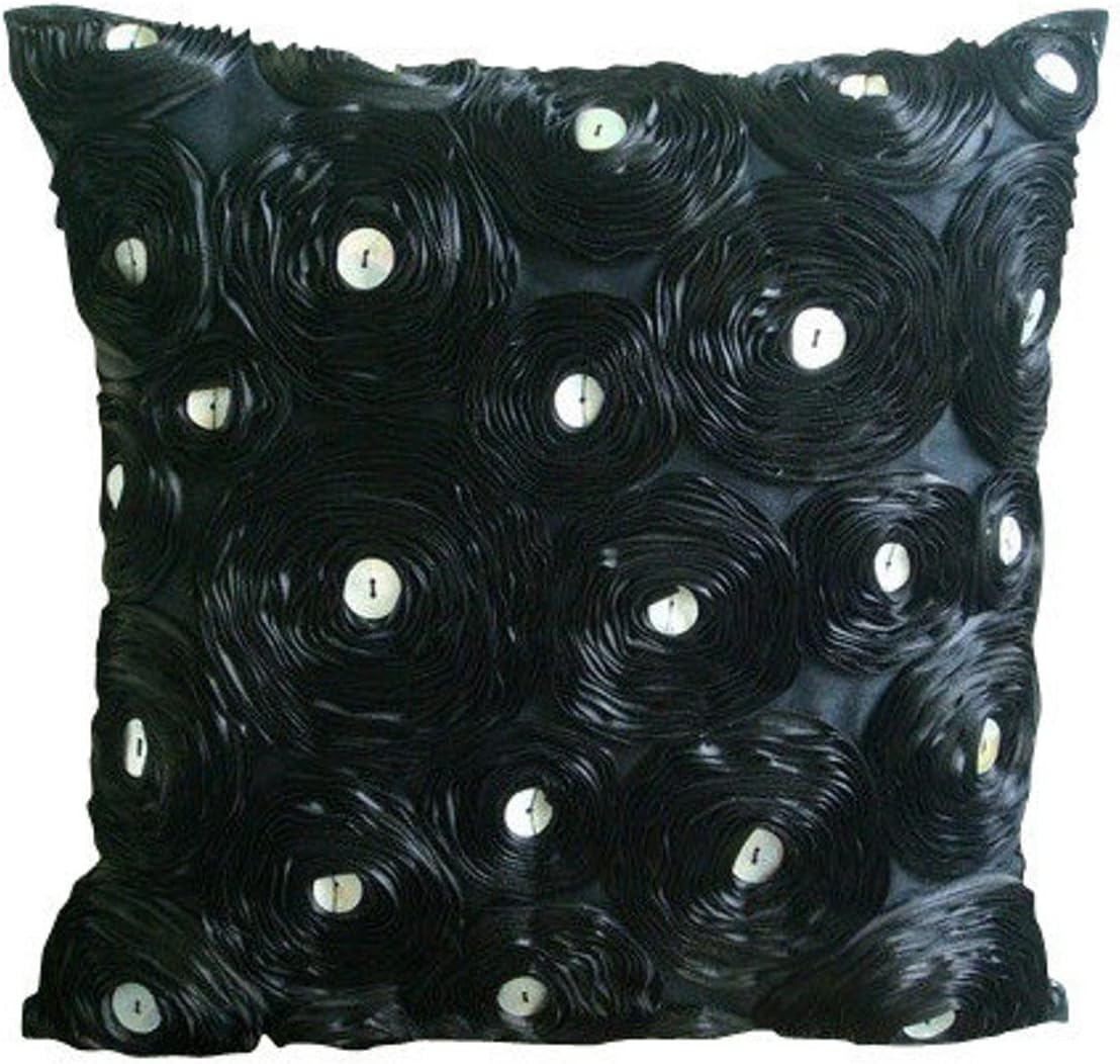The HomeCentric Pillow Case, Black Pillow Cover 24x24 inch