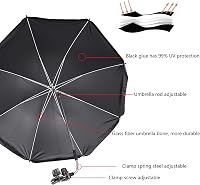 STARRY CITY Napernyő Székes Csipesszel 105cm UPF50+ Kerti Strandszékhez 3