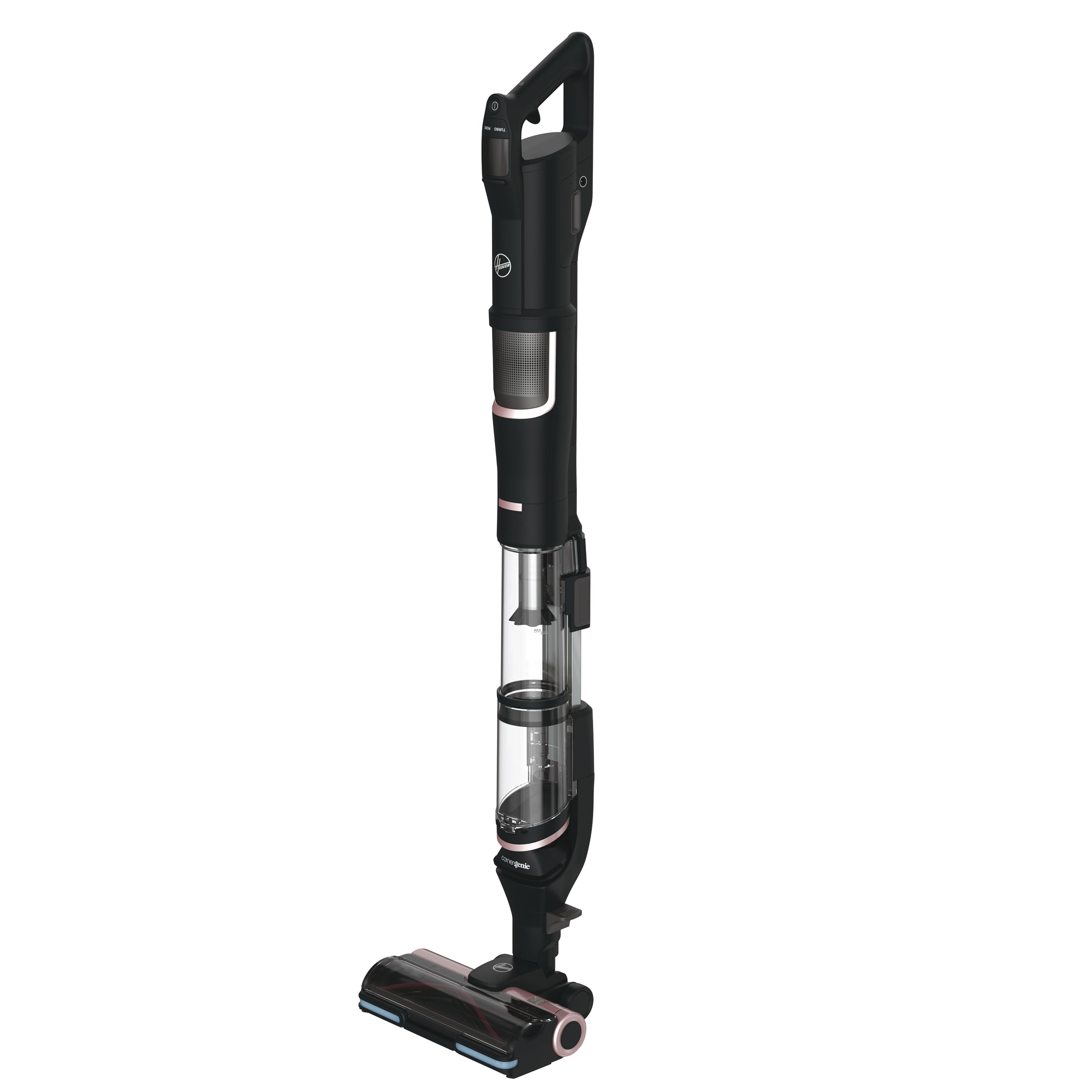 HOOVER HFX odkurzacz akumulatorowy z dyszą do sierści zwierzęcej i diodą LED, odkurzanie do 120 m², bezprzewodowy odkurzacz z CORNER GENIE™ do czyszczenia narożników i krawędzi, z funkcją ANTI-TWIST