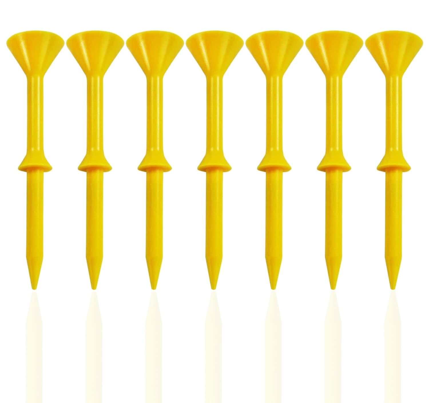 Adhere Golf tees Plastic Golf tees Step Down Golf tees,Castle Golf tees Near Unbreakable 3-1/4 inch Long tee 20mm Wide Head Reduce Side Spin and Friction