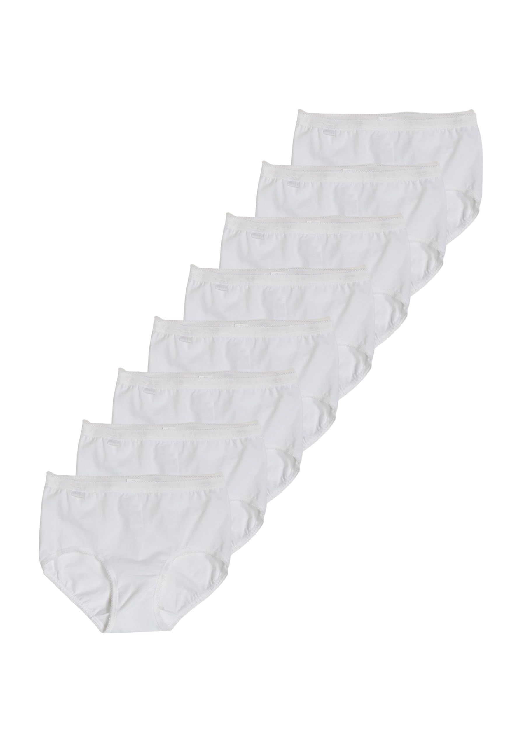 Sloggi Basic Midi 4-6-8 Pezzi Slip Donna in Cotone Basic+ Mutande Donna Slip Donna Midi B24 (44, 8 Pezzi.Bianco)