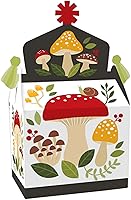 Vista 1 de Big Dot of Happiness Wild Mushrooms - Caja de golosinas para fiestas – Seta roja para fiesta – Juego de 12