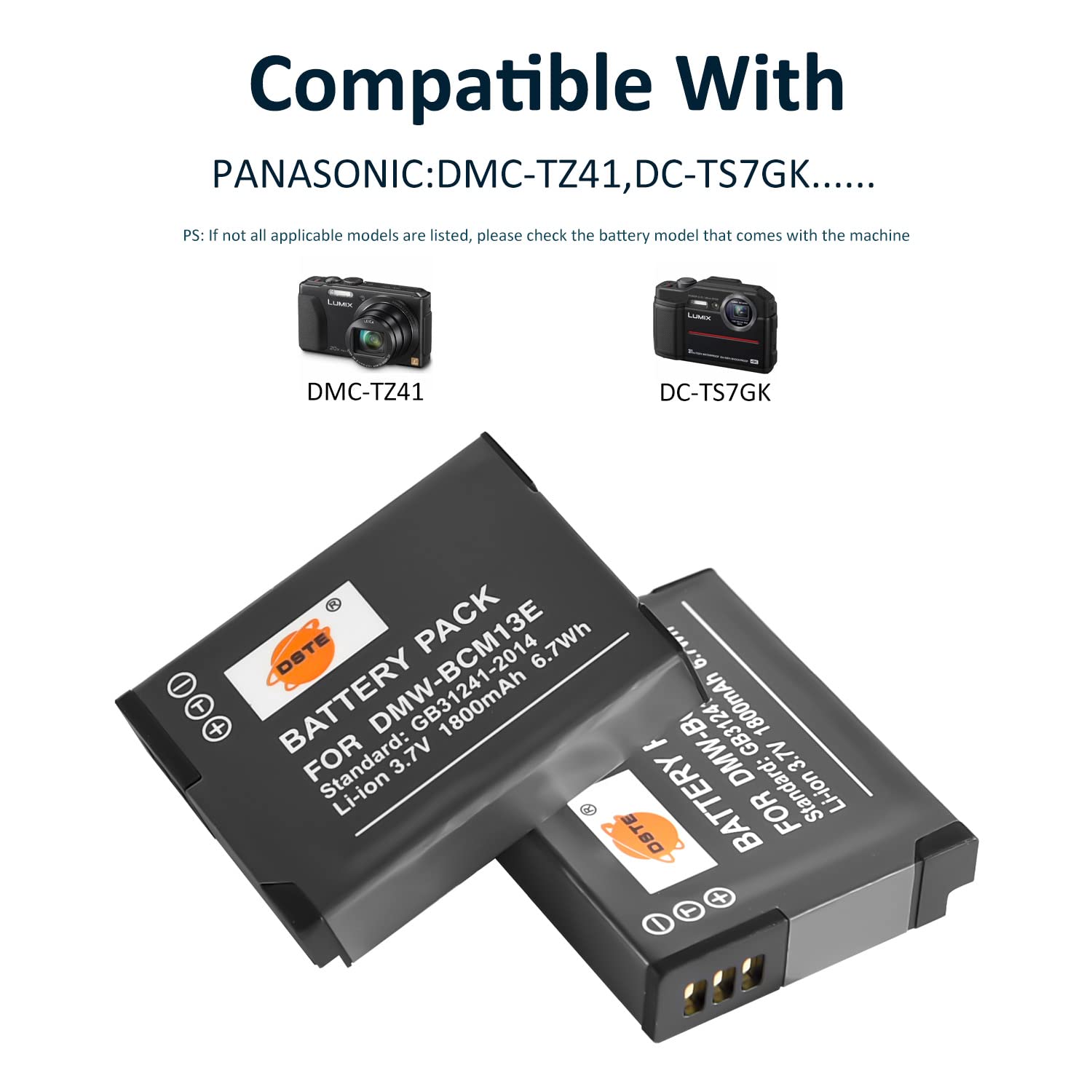 Newmowa Akku-Set Für Panasonic DMW-BCM13 – 2 Akkus + USB-Ladegerät, 1250 MAh