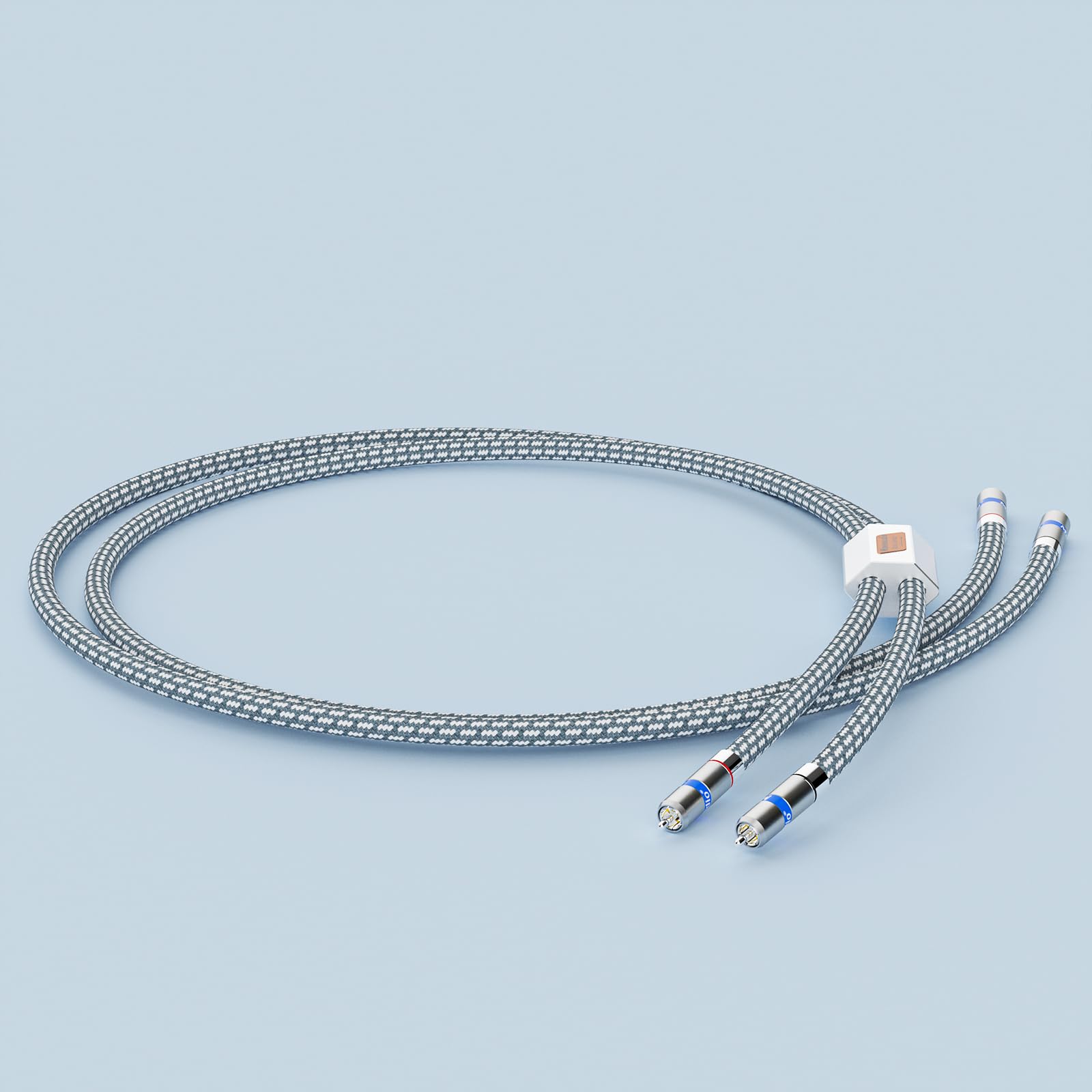 Monosaudio Cavo RCA Hi-End 1,5 m A202R6R – placcato in rodio RCA 4N OFC rame senza ossido, doppia schermatura, cavo audio stereo per lettore CD/amplificatore/giradischi/altoparlanti