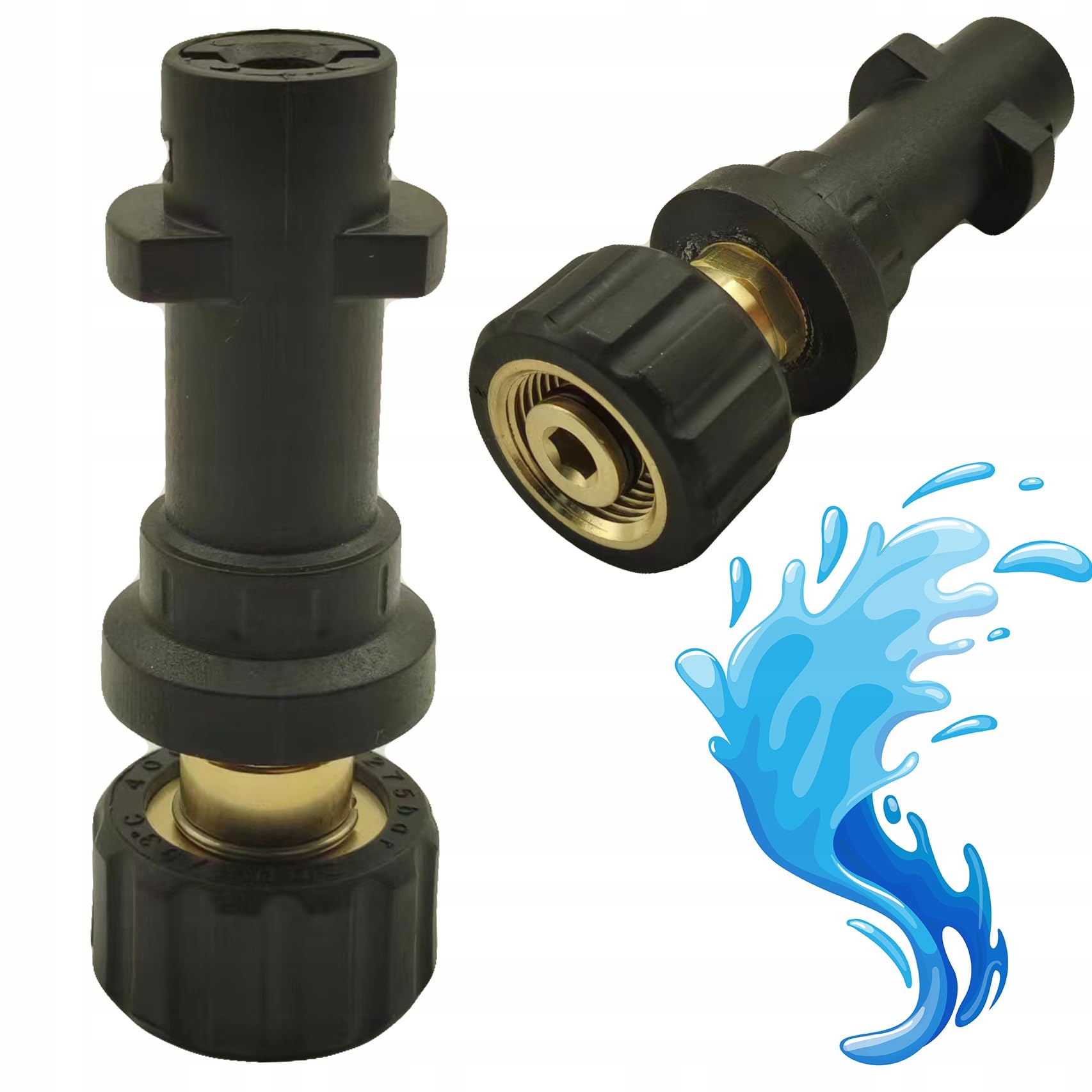 Adapter Plastic Bayonet to M22 x 1.5 - Compatible with Kärcher K2-K7 | For Wreath, Oleo-Mac, Macallister | 14 mm Connection | Pressure Adapter for Pressure Washers
