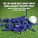 Golf Tees Plastic Unbreakable Easy to Find Bulk Value 200/500/1000 Count, 2 3/4 3 1/4 Inch Stable Tee Driving Range Reduce Friction, Green Red White USA Flag Practice (Blue, 500 Count (2 3/4 Inch))