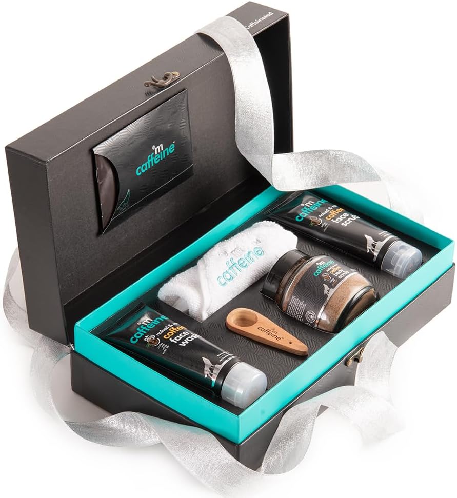 mCaffeine Moment Gift Set For Men and Women With Natural Skin Care Products |...