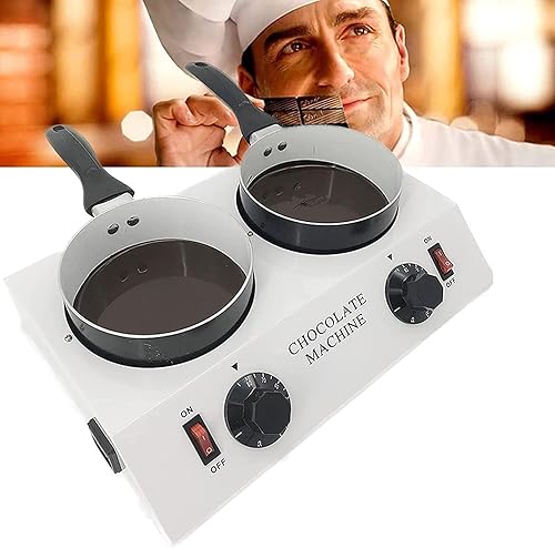 2-Pot - Derretidor de chocolate, rango de temperatura de 86.0-185.0 F, juego de fondue de calentamiento de chocolate de 40 W, postres de chocolate