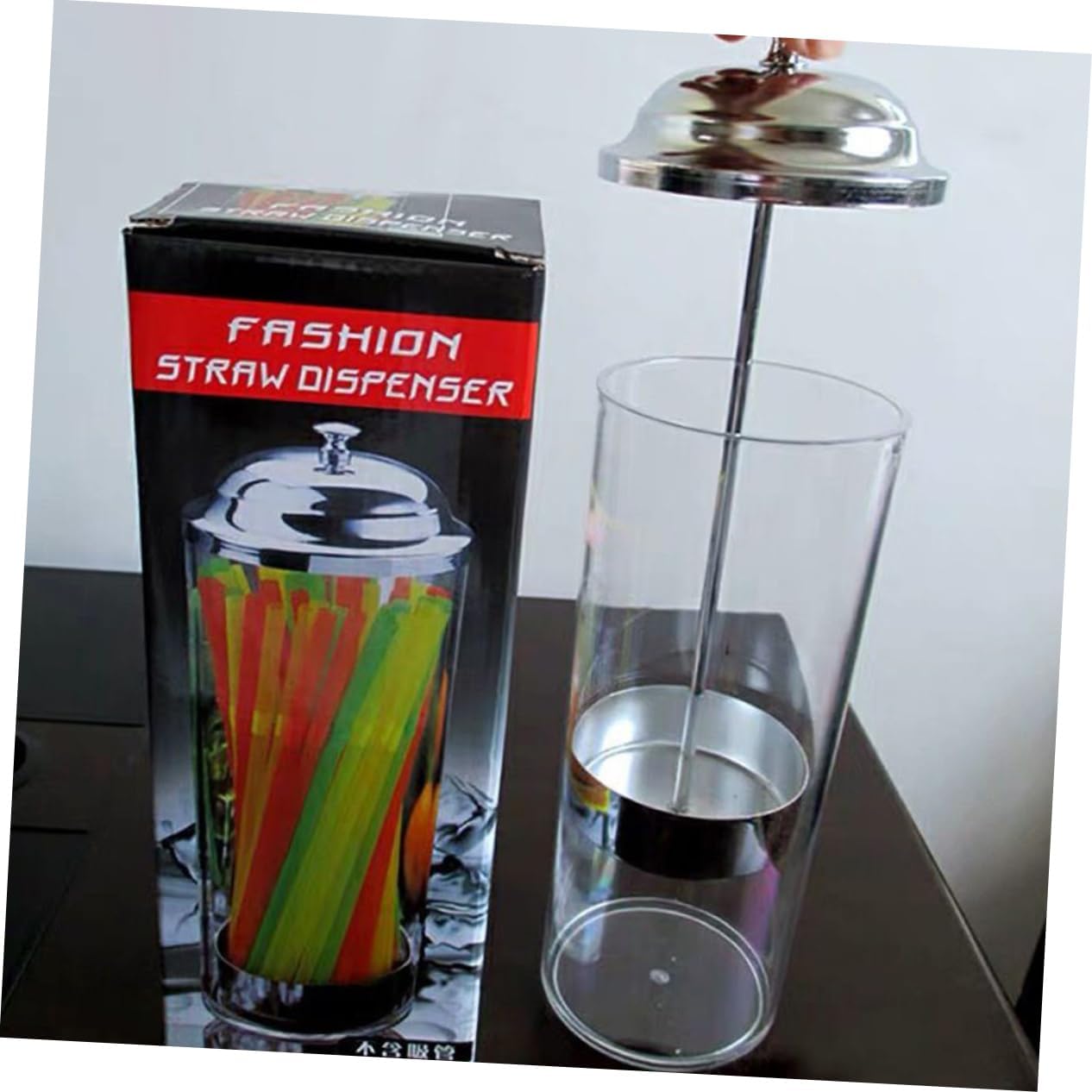 Plastic Straw Dispenser Bucket for Home Storage and Makeup Brushes