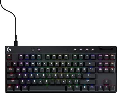Logitech G PRO X TKL Rapid (Tenkeyless) Wired Gaming Keyboard: Magnetic Analog Switches with Rapid Trigger, Lightsync RGB, Detachable USB-C Cable, Volume Roller & Media Buttons - Black