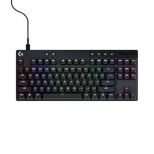 Logitech G PRO X TKL Rapid Tenkeyless Wired Gaming Keyboard with Magnetic Analog Switches, Rapid Trigger Mode, Adjustable Actuation, and Customizable RGB Lighting - Black - Black - TKL - Wired - Rapid Trigger - Keyboard