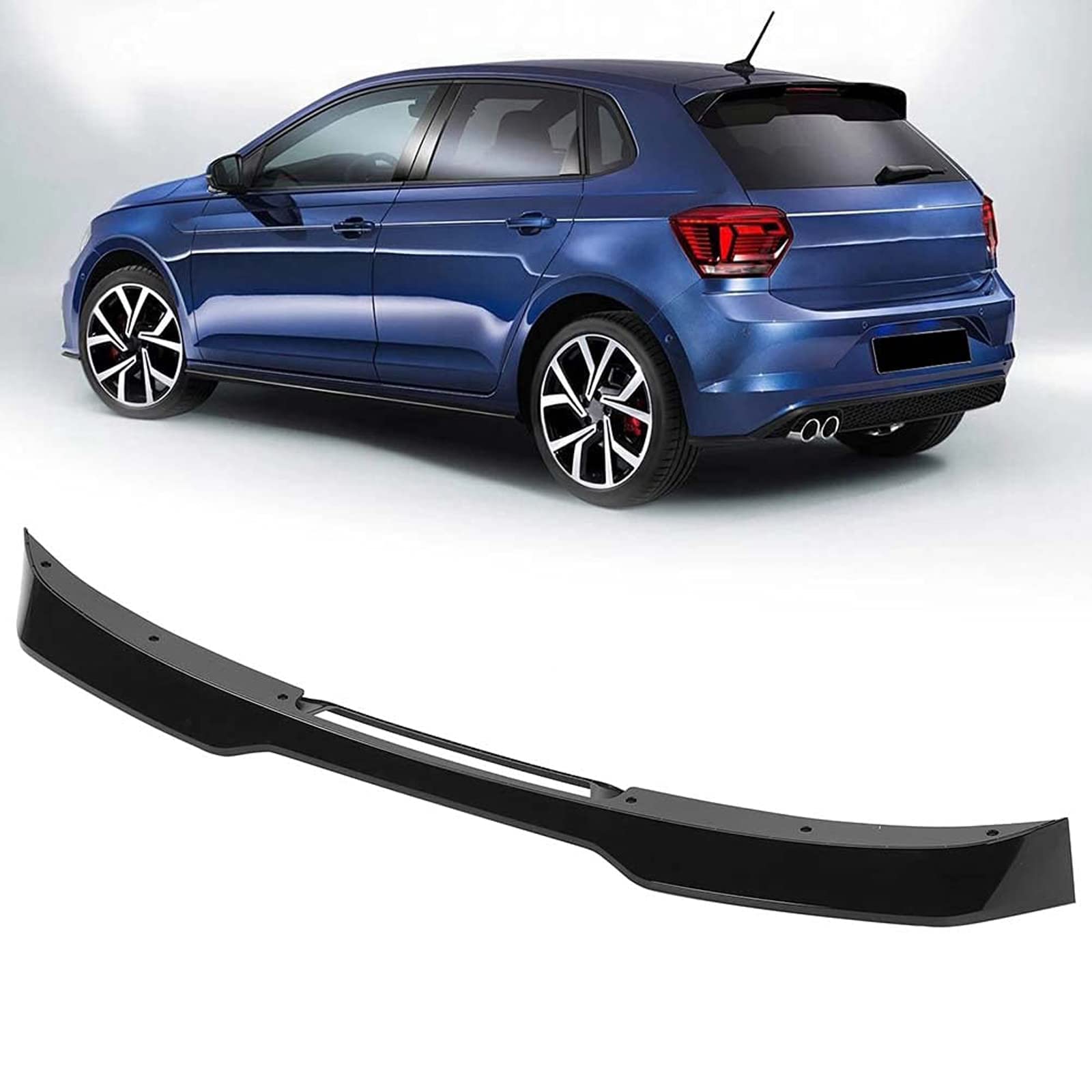 STIKY Car Rear Spoiler Suitable for Volkswagen VW Polo Mk6 AW Standard 2018-2021, Spoiler rear spoiler tailgate spoiler, Rear Trunk Spoiler Tail Wing Rear Trunk Lip Spoiler Wing Car Decoration