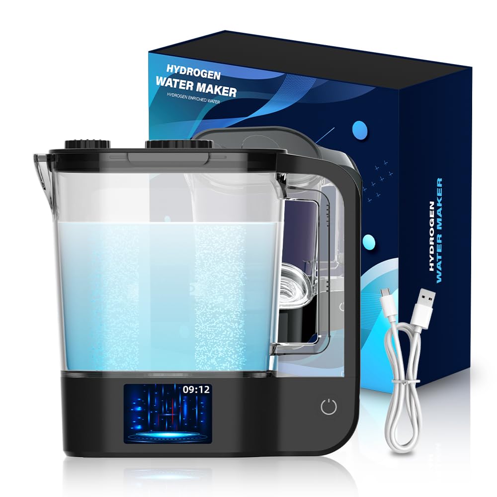 Hydrogen Water Kettle,Hydrogen-Rich Generator Jug,Hydrogen Water Bottle With Dural Electrolyzer,Hydrogen Generator,H2 Life Hydrogen Water Pitcher,H2Go Hydrogen Water Purified Machine